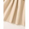 imageFloerns Girls Casual Ruffle Trim Cap Sleeve Mock Neck Button Front Belted DressApricot