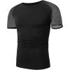 imageFloerns Mens Contrast Mesh Raglan Short Sleeve Clubwear Tee Shirt Top