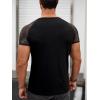 imageFloerns Mens Contrast Mesh Raglan Short Sleeve Clubwear Tee Shirt Top