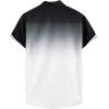 imageFloerns Mens Striped Shirts Casual Short Sleeve Button Down ShirtsBlack Ink White Multi