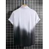imageFloerns Mens Striped Shirts Casual Short Sleeve Button Down ShirtsBlack White Ombre