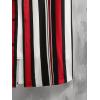 imageFloerns Mens Striped Shirts Casual Short Sleeve Button Down ShirtsBlack and Red