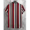 imageFloerns Mens Striped Shirts Casual Short Sleeve Button Down ShirtsBlack and Red