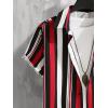 imageFloerns Mens Striped Shirts Casual Short Sleeve Button Down ShirtsBlack and Red