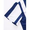 imageFloerns Mens Striped Shirts Casual Short Sleeve Button Down ShirtsBlue and White