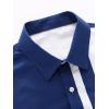 imageFloerns Mens Striped Shirts Casual Short Sleeve Button Down ShirtsBlue and White