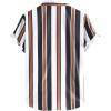 imageFloerns Mens Striped Shirts Casual Short Sleeve Button Down ShirtsBrown Black Striped