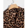 imageFloerns Mens Striped Shirts Casual Short Sleeve Button Down ShirtsBrown Leopard