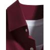 imageFloerns Mens Striped Shirts Casual Short Sleeve Button Down ShirtsBurgundy and Black