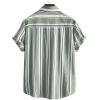 imageFloerns Mens Striped Shirts Casual Short Sleeve Button Down ShirtsMint Green