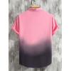 imageFloerns Mens Striped Shirts Casual Short Sleeve Button Down ShirtsPink Ombre