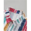 imageFloerns Mens Striped Shirts Casual Short Sleeve Button Down ShirtsRed Grey Multi