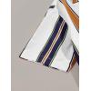 imageFloerns Mens Striped Shirts Casual Short Sleeve Button Down ShirtsWhite Strip