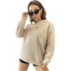 imageFloerns Womens Letter Graphic Print Long Sleeve Drawstring Hoodie SweatshirtA Khaki