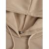 imageFloerns Womens Letter Graphic Print Long Sleeve Drawstring Hoodie SweatshirtA Khaki