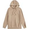 imageFloerns Womens Letter Graphic Print Long Sleeve Drawstring Hoodie SweatshirtA Khaki