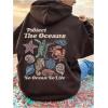 imageFloerns Womens Letter Graphic Print Long Sleeve Drawstring Hoodie SweatshirtBrown Animal