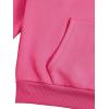 imageFloerns Womens Letter Graphic Print Long Sleeve Drawstring Hoodie SweatshirtHot Pink