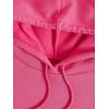 imageFloerns Womens Letter Graphic Print Long Sleeve Drawstring Hoodie SweatshirtHot Pink