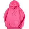 imageFloerns Womens Letter Graphic Print Long Sleeve Drawstring Hoodie SweatshirtHot Pink
