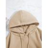 imageFloerns Womens Letter Graphic Print Long Sleeve Drawstring Hoodie SweatshirtKhaki Solid