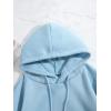 imageFloerns Womens Letter Graphic Print Long Sleeve Drawstring Hoodie SweatshirtLight Blue