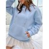 imageFloerns Womens Letter Graphic Print Long Sleeve Drawstring Hoodie SweatshirtLight Blue White