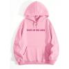 imageFloerns Womens Letter Graphic Print Long Sleeve Drawstring Hoodie SweatshirtPearl Pink