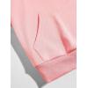 imageFloerns Womens Letter Graphic Print Long Sleeve Drawstring Hoodie SweatshirtPink Butterfly