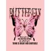 imageFloerns Womens Letter Graphic Print Long Sleeve Drawstring Hoodie SweatshirtPink Butterfly