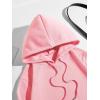imageFloerns Womens Letter Graphic Print Long Sleeve Drawstring Hoodie SweatshirtPink Butterfly