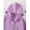imageFloerns Womens Letter Graphic Print Long Sleeve Drawstring Hoodie SweatshirtPurple Butterfly
