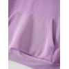 imageFloerns Womens Letter Graphic Print Long Sleeve Drawstring Hoodie SweatshirtPurple Butterfly