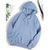 imageFloerns Womens Letter Graphic Print Long Sleeve Drawstring Hoodie SweatshirtSky Blue