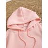 imageFloerns Womens Letter Graphic Print Long Sleeve Drawstring Hoodie SweatshirtSoft Pink
