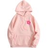 imageFloerns Womens Letter Graphic Print Long Sleeve Drawstring Hoodie SweatshirtSoft Pink