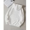 imageFloerns Womens Letter Graphic Print Long Sleeve Drawstring Hoodie SweatshirtWhite Flag