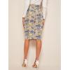 imageFloerns Womens Plaid Print High Waist Knee Length Bodycon Pencil SkirtMulti