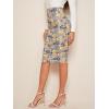 imageFloerns Womens Plaid Print High Waist Knee Length Bodycon Pencil SkirtMulti