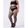 imageFloerns Womens Plus Size Floral Lace Sheer Leggings Tights Pantyhose StockingsBlack Ink