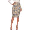imageFloerns Womens Plaid Print High Waist Knee Length Bodycon Pencil SkirtMulti