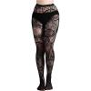 imageFloerns Womens Plus Size Floral Lace Sheer Leggings Tights Pantyhose StockingsBlack Sunflower