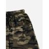 imageFloerns Boys 2 Piece Outfits Print Short Sleeve Camo Tee Shirt and Drawstring Shorts SetBlack Dinosaur