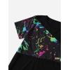 imageFloerns Boys 2 Piece Outfits Print Short Sleeve Camo Tee Shirt and Drawstring Shorts SetBlack Reflective
