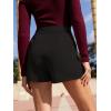imageFloerns Womens Casual Solid High Waist Wide Leg Shorts with PocketBlack