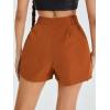 imageFloerns Womens Casual Solid High Waist Wide Leg Shorts with PocketGinger