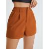 imageFloerns Womens Casual Solid High Waist Wide Leg Shorts with PocketGinger