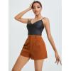 imageFloerns Womens Casual Solid High Waist Wide Leg Shorts with PocketGinger