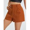 imageFloerns Womens Casual Solid High Waist Wide Leg Shorts with PocketGinger