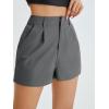 imageFloerns Womens Casual Solid High Waist Wide Leg Shorts with PocketGrey